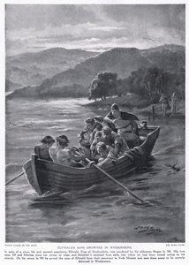 El hijo de Elfwald ahogado en Windermere AD788, años 1920 de Henry A. Payne